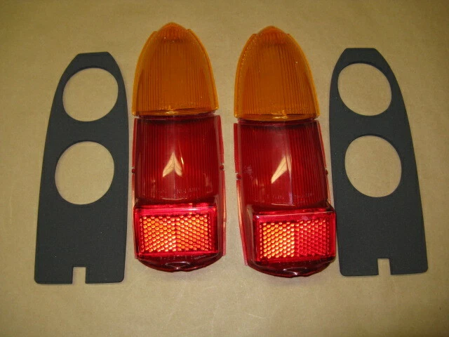 MG Rear Tail Lamp Stop Light 2pc Lens LUCAS for MGB MGBGT MGC Midget 1962-1969 - Image 1 of 1
