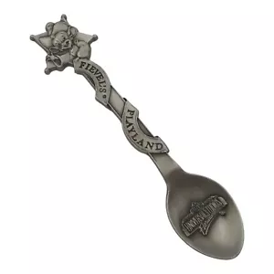 1991 Fievel's Playland Fievel Goes West Universal Studios Souvenir Spoon Pewter - Picture 1 of 5