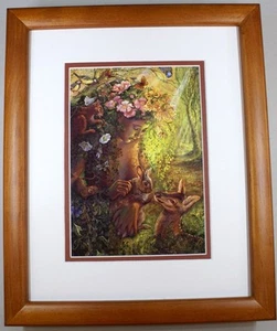 The Wood Nymph by Josephine Wall Fantasy Abstract Double Matted & Framed 🧡 - Picture 1 of 1