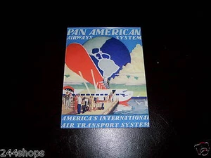 VINTAGE PAM AM - AIRWAYS SYSTEM AD - SEALED WITH PLEXGLAS - Picture 1 of 3