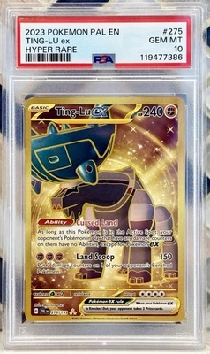 2023 Pokémon PAL EN-Paldea Evolved Hyper Rare #275 TING-LU ex PSA 10 - Image 1 of 2