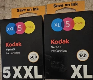 Kodak Verite 5 XXL & 5XL Color Ink Cartridge Set Sealed. - Picture 1 of 4