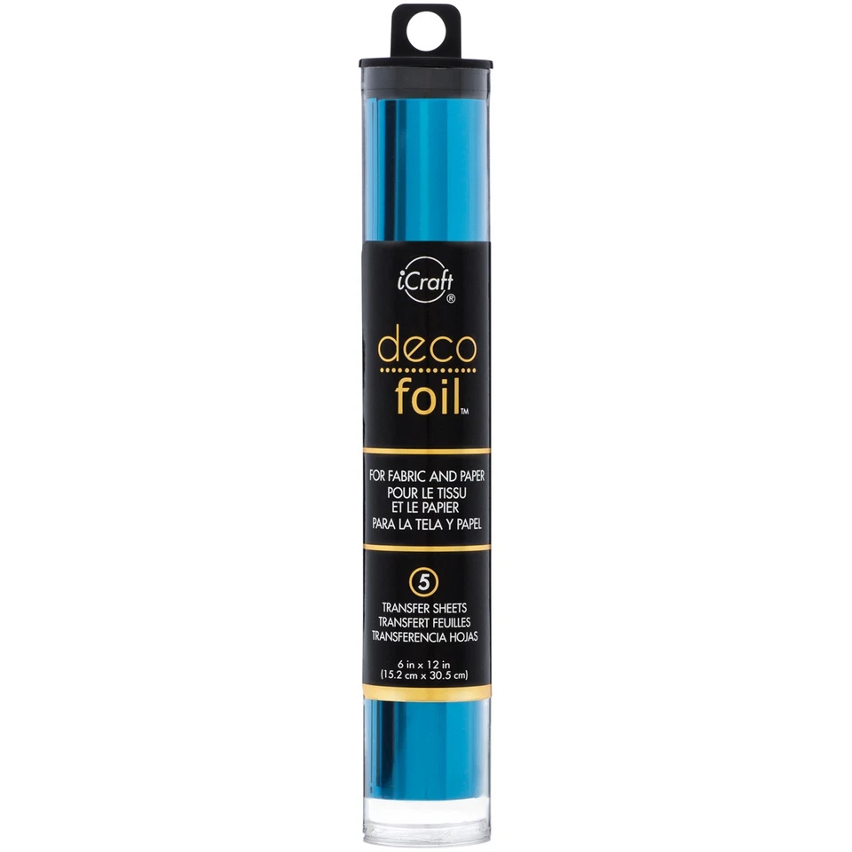 iCraft Deco Foil Icr51125 Transfer 6x12 Tube Ocean Blue 5pc