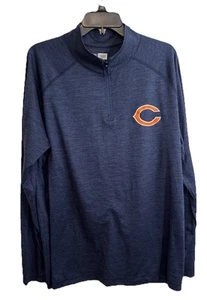Nike Dri-Fit Chicago Bears Half Zip Logo Long Sleeve Navy NWOT Men’s XLG - Picture 1 of 4