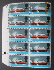 GB - QEII 1966 British Technology SRN6 Hovercraft SG703 1/3d - Block of 10 ~ MNH - Picture 1 of 1