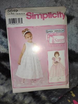 Simplicity 5649 UNCUT Sewing Pattern, Child's and Girls' Dress, Size HH (3-6) - Image 1 of 2