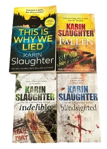 Karin Slaughter Books Bundle X 4 Crime Thriller Paperbacks Blindsighted - Picture 1 of 17