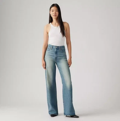Hot Sale Levi's Ribcage Wide Leg Women's Jeans, Tint Story - Medium Wash - Image 1 of 4