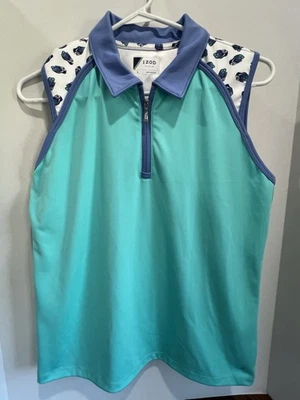 Camiseta sin mangas Izod Golf para mujer talla L verde azulado sin mangas diseño de zapatos de golf ¡Nueva! Foto 1 de 4
