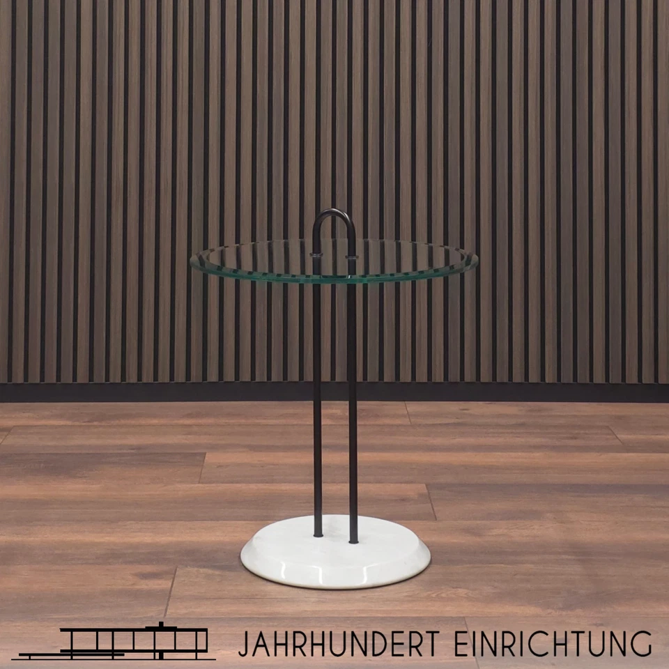 Cattelan Italy | Vico Magistretti | Othello Beistelltisch | Marmor Glas Vintage - Bild 1 von 4