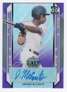 2021 Leaf Metal Draft Purple Jordan McCants Miami Marlins Autograph Auto Card - Picture 1 of 1