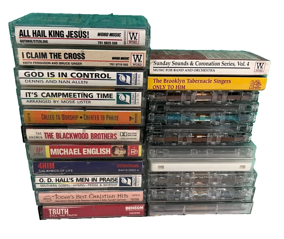 Gospel Lot of 23 Music Cassette Tapes Hymns Christian Gospel Choral Trax Demos - Image 1 of 4