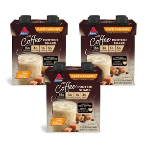 Atkins Café Caramel Iced Coffee Protein Shake 15g Protein Keto 12 Ct - Picture 1 of 8