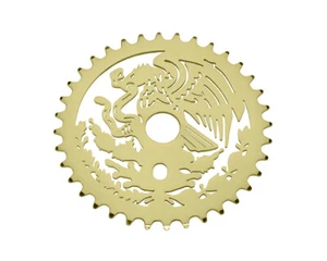 MEXICAN Bicycle ChainRing Sprocket Steel 36T BMX Lowrider Cruiser Bikes GOLD - Picture 1 of 1