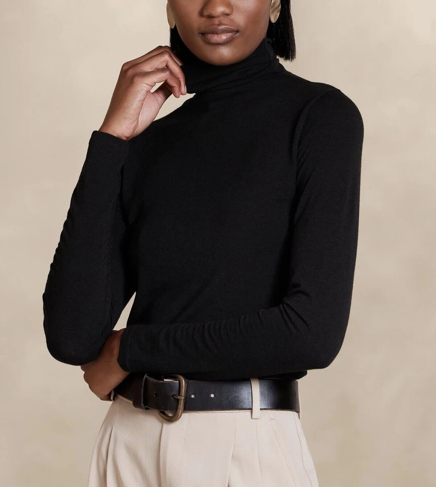 BANANA REPUBLIC Sabel Wool-Blend Turtleneck T-Shirt #758560 - Image 1 of 1