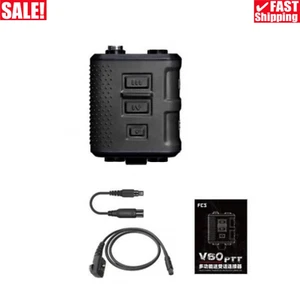 FCS V60 PTT Adapter with Cable for 2 Walkie Talkies & Tactical Headset - Picture 1 of 9