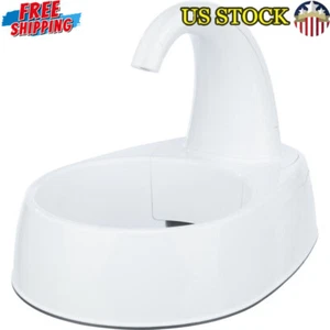 Pet Drinking Fountain 84.5Oz Large Water Dispenser White W/ Filter Cats Dogs New - Picture 1 of 5