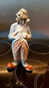 SPANISH PORCELAIN CIRCUS CLOWN STANDS APPROX 9" HIGH - Picture 1 of 8