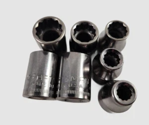 Vintage Craftsman 3/8" Drive 12 Point Socket Metric USA  U Pick Size - Picture 1 of 6