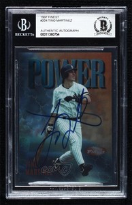 1997 Topps Finest Common - Bronze Tino Martinez #204 BAS Certified BAS Encased