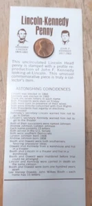 1973 Lincoln Kennedy Penny With Fact Sheet - Picture 1 of 3