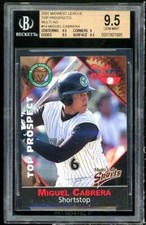 Miguel Cabrera Rookie 2001 Multi-Ad Midwest League Top Prospects #14 BGS 9.5