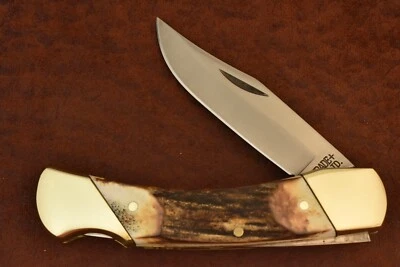 Faca SCHRADE + EUA TIO HENRY VEADO TORRADO JUMBO 5 POLEGADAS ENORME LOCKBACK (23732) - Imagem 1 de 4