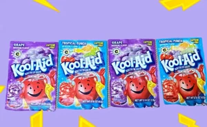 Kool Aid packets from 2012 / 2013 sealed. Grape and Tropical Punch. Kool-Aid - Picture 1 of 6