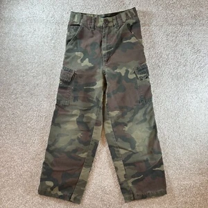 Vtg Faded Glory y2k camo cargo pants boys sz 10 baggy pockets camouflage - Picture 1 of 5