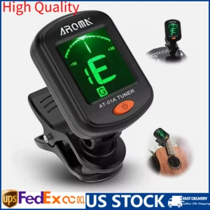 LCD Clip On Chromatic Acoustic Tuner Electric Guitar Banjo Violin Bass Ukulele - Picture 1 of 6