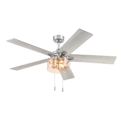 Elegant Sleek 52" Ceiling Fan Industrial Steampunk Light Modern Rustic Farmhouse - Image 1 of 2