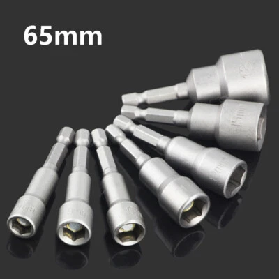 1/4" Hex Shank Drive Nut Magnetic Socket Wrench Screw Adapter Drill 6mm - 24mm - Image 1 of 4