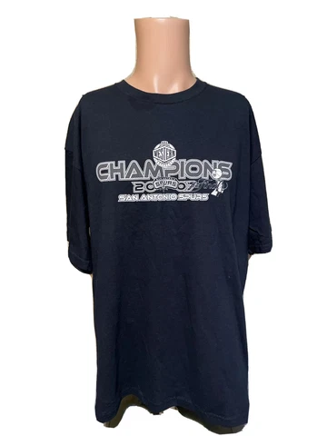 San Antonio Spurs NBA Champions Black Shirt Size XL Mens Cover