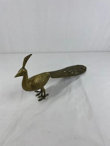 Vintage Brass Male Peacock Bird 21” Long and Very Beautiful Heavy 8 inches High. - Picture 1 of 10