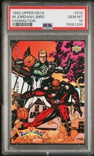 1992-93 Upper Deck - FaniMation #510 Larry Bird, Michael Jordan PSA 10!