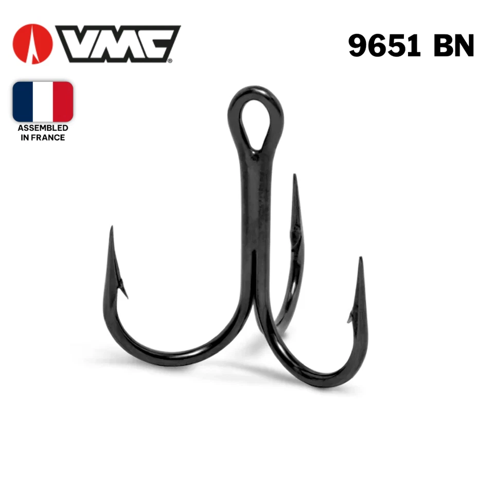 100/1000 pack VMC 9651 Black Nickel X-Short X-Strong round treble - Image 1 of 2