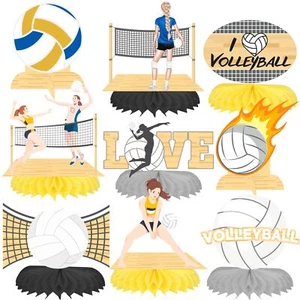 Volleyball Party Honeycomb Centerpieces Volleyball Birthday Party Decoration ... - Picture 1 of 8