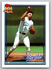 1991  Topps #22 Storm Davis Kansas City Royals
