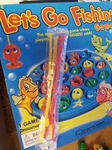 Let's Go Fishin' game pieces NEW fishing pole, fish, covers and base See ad ship - Picture 1 of 4