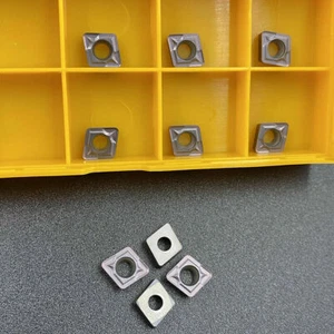 CCMT060208 1125 CCMT21.52 CNC Carbide Inserts Rhombic 80° wich hole 10PCS - Picture 1 of 5