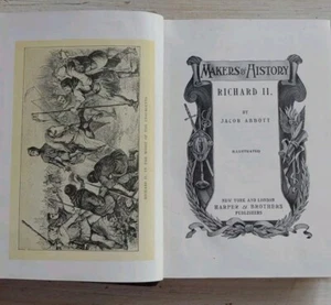 Antique 1886 MAKERS of HISTORY King Richard III Jacob Abbott HARPER & Bros BOOK - Picture 1 of 9