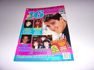 16 Magazine March 1990 Back Issue, New Kids On The Block, Debbie Gibson,Baywatch