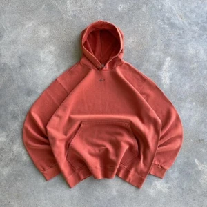 Vintage essential Y2K Nike Center Swoosh Orange Pullover Hoodie Size Large - Picture 1 of 7