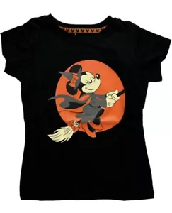 Disney Minnie Mouse Girl's Halloween Glow In The Dark Family T-Shirt Size 6/6X - Picture 1 of 2