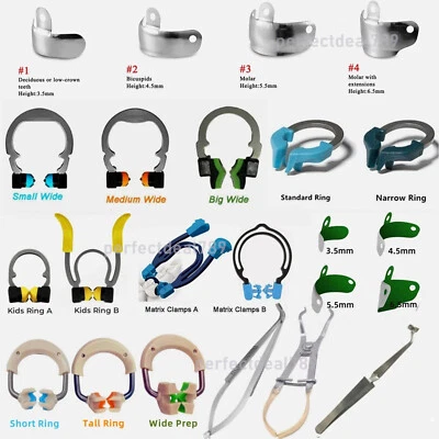 Dental Matrix Bands Ring Sectional Matrice Clamp Fit Garrison Palodent V3 System - Image 1 of 4