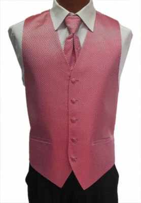 Men's Red Cardi Fullback Tuxedo Vest with Tie Groom Formal Wedding Prom Medium - Image 1 of 3
