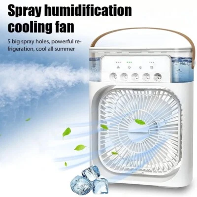 Portable Humidifier Fan Air Conditioner Household Small Air Cooler Hydrocooling  - Image 1 of 4