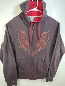 Cow Girl Hardware Bling Sparkle Maroon Womens Hoodie XL - Picture 1 of 11