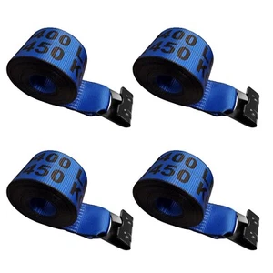 USA 4 Pack Flatbed Truck Tie Down 4" x 30' Winch Strap w/Flat Hook WLL 5400 LBS - Picture 1 of 7