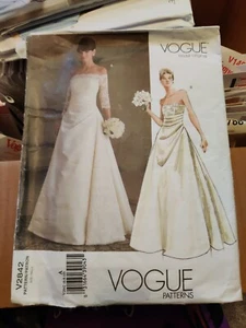 Vogue 2842 Bridal Original Wedding Dress Gown Pattern 6-10 Prom Formal Uncut  - Picture 1 of 1